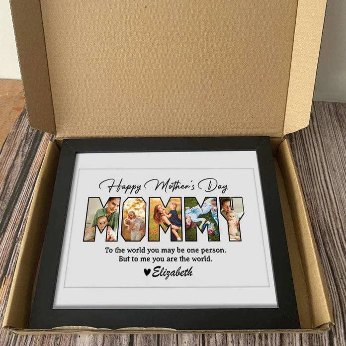 Love Eternal - 'To the Best Mom' Personalized Photo Tribute - Mother's Day Canvas or Poster