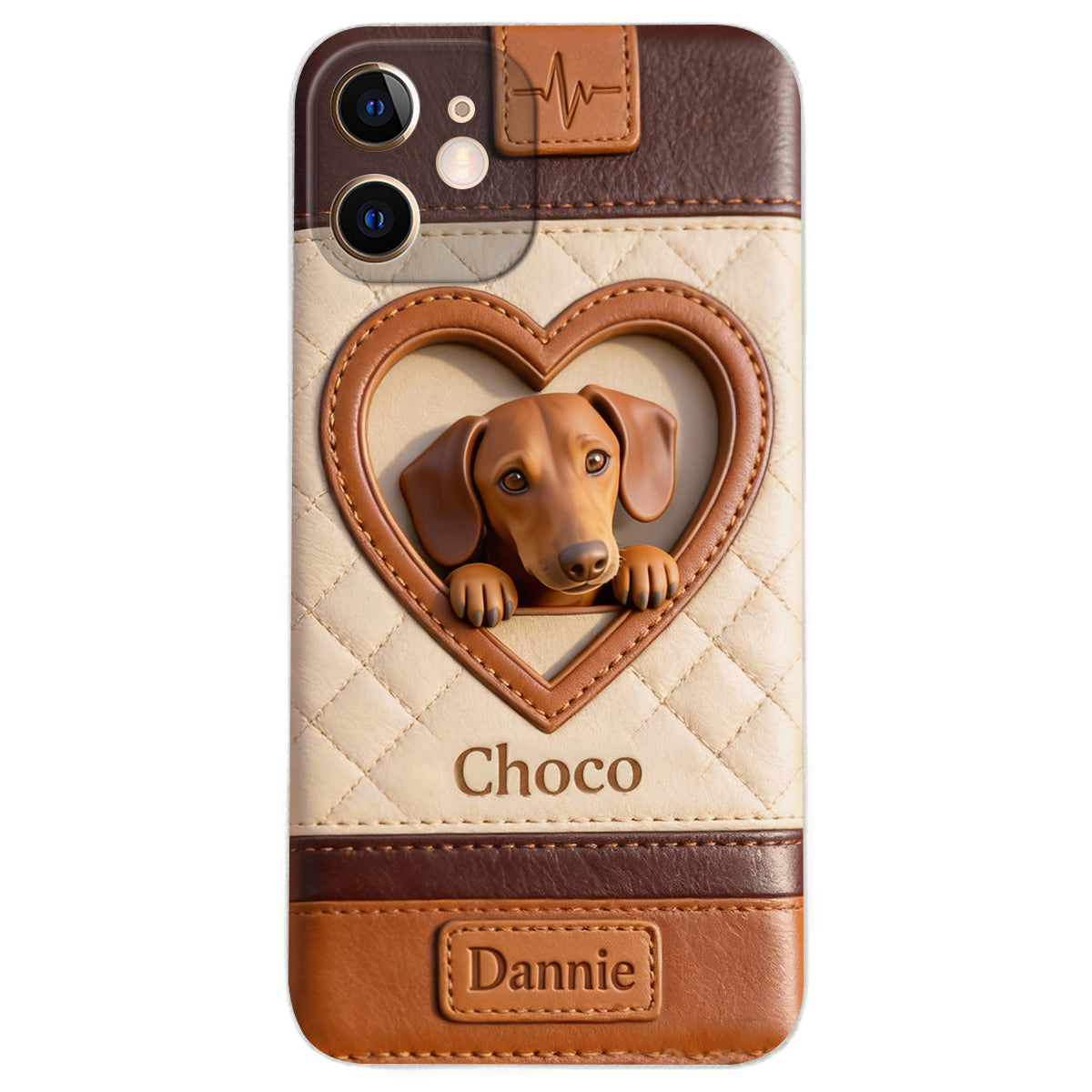 Custom From Any Photo - Personalized Dog Leather Phone Case