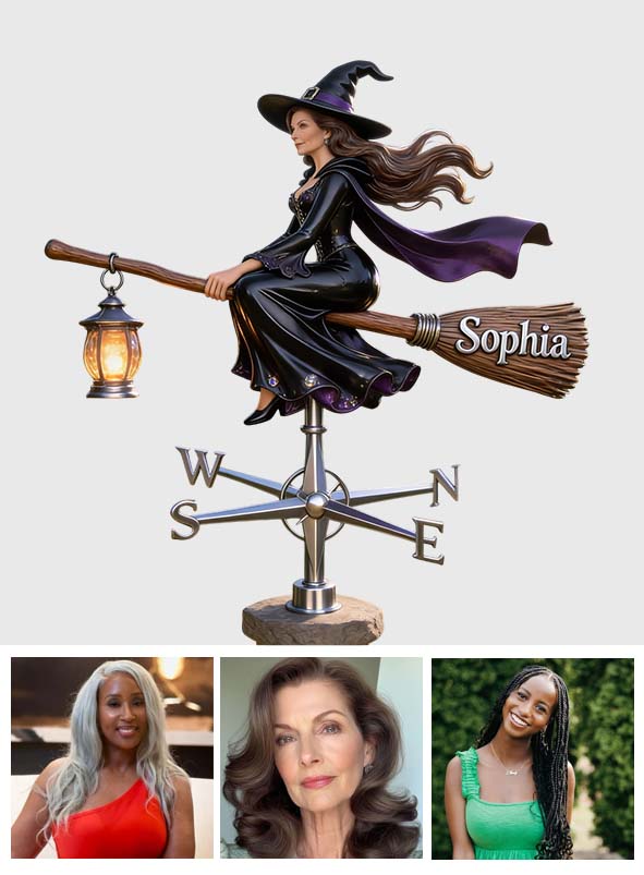Custom Any Photo - Personalized Witch Weather Vane