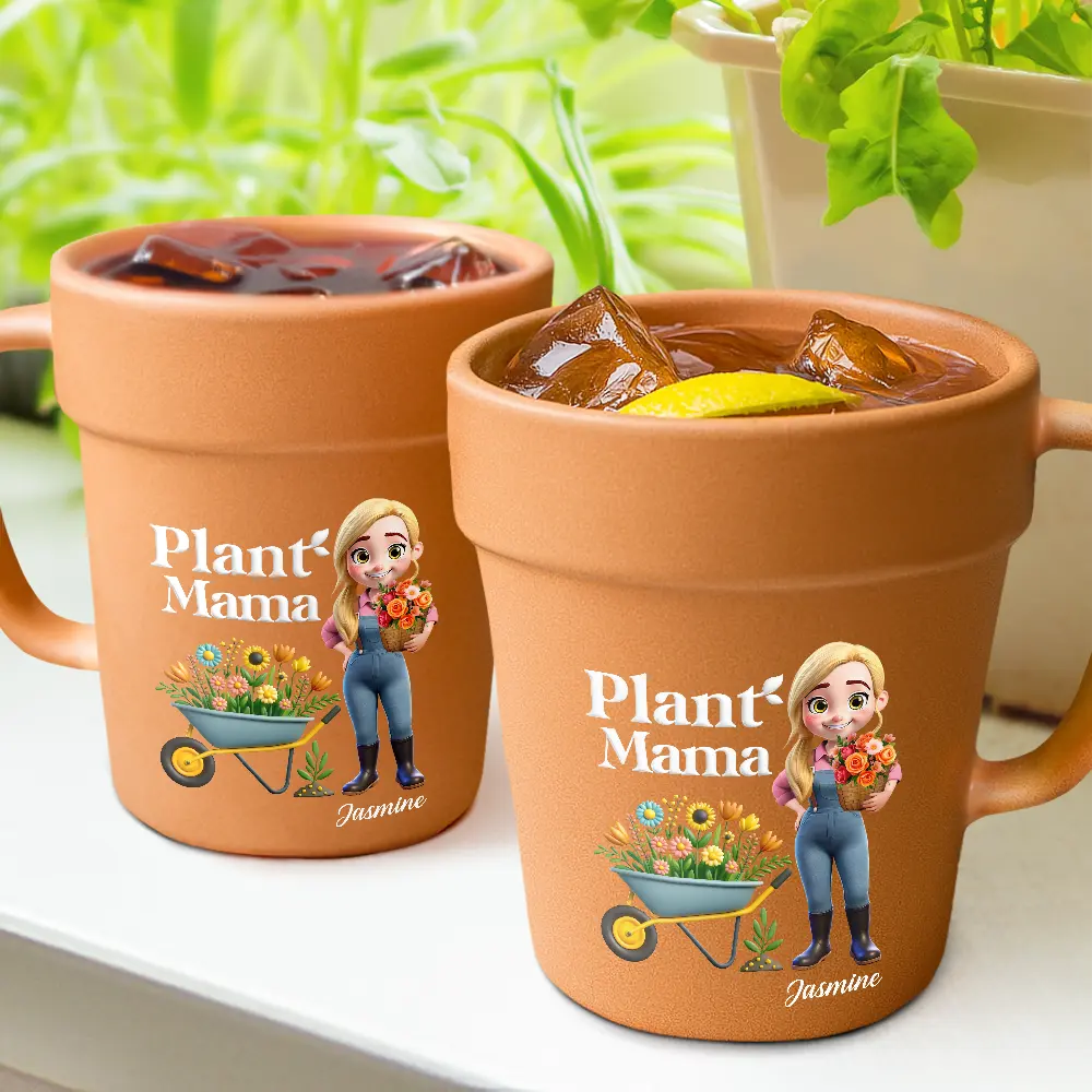 Plant Lady Personalized Plant Pot Mug – Funny Gift for Gardening Lovers, Plant Enthusiasts, and Her