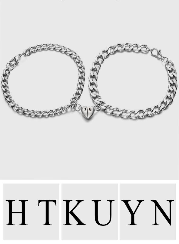 Any Name - Personalized Couple Engraved Magnetic Bracelet