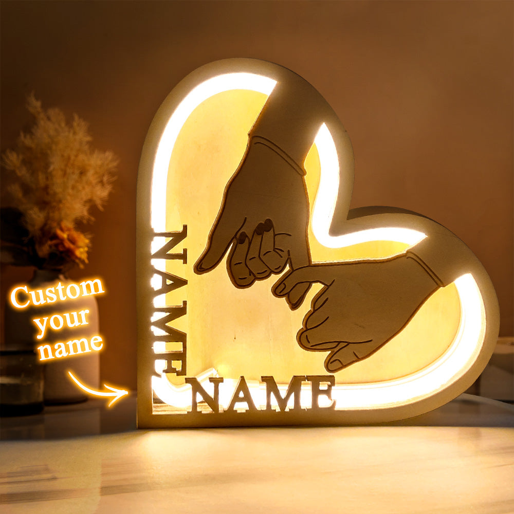 Couple Name Hand In Hand - Personalized Couple Name Lamp