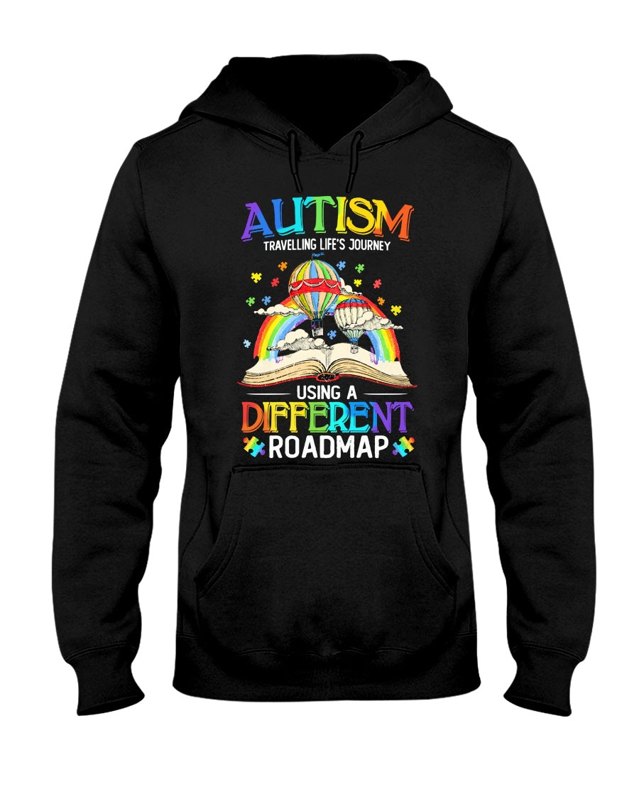 Autism Different Roadmap - Autism Awareness T-shirt and Hoodie 0921