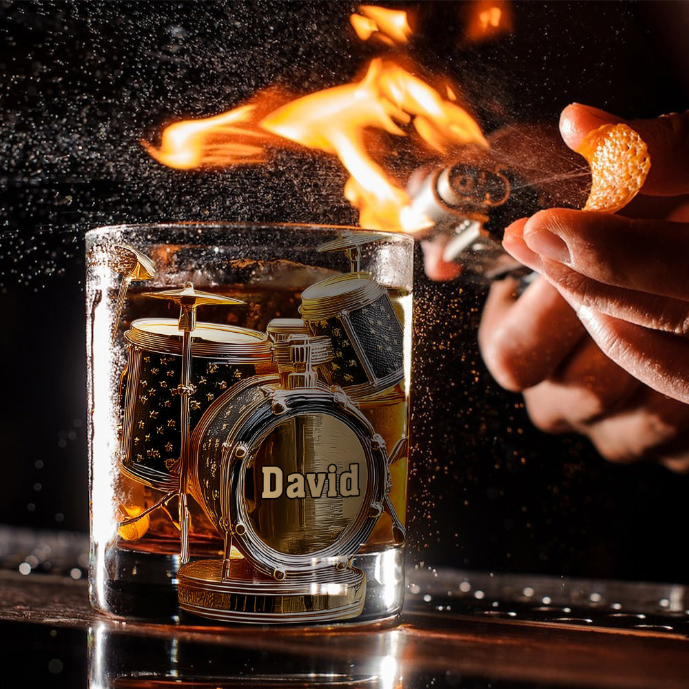 Awsome Drumer - Personalized Drummer Whiskey Glass