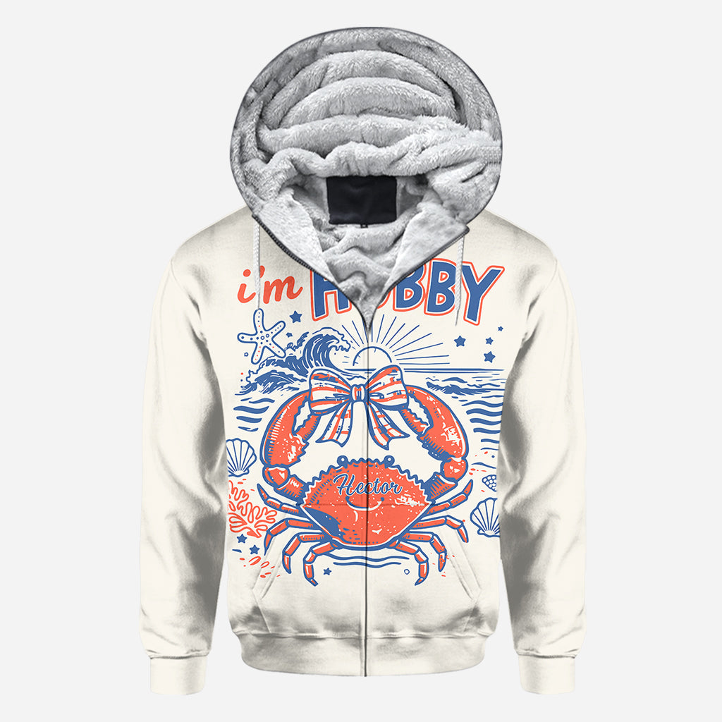 If Crabby Please Return To Hubby - Personalized Couple All Over Shirt
