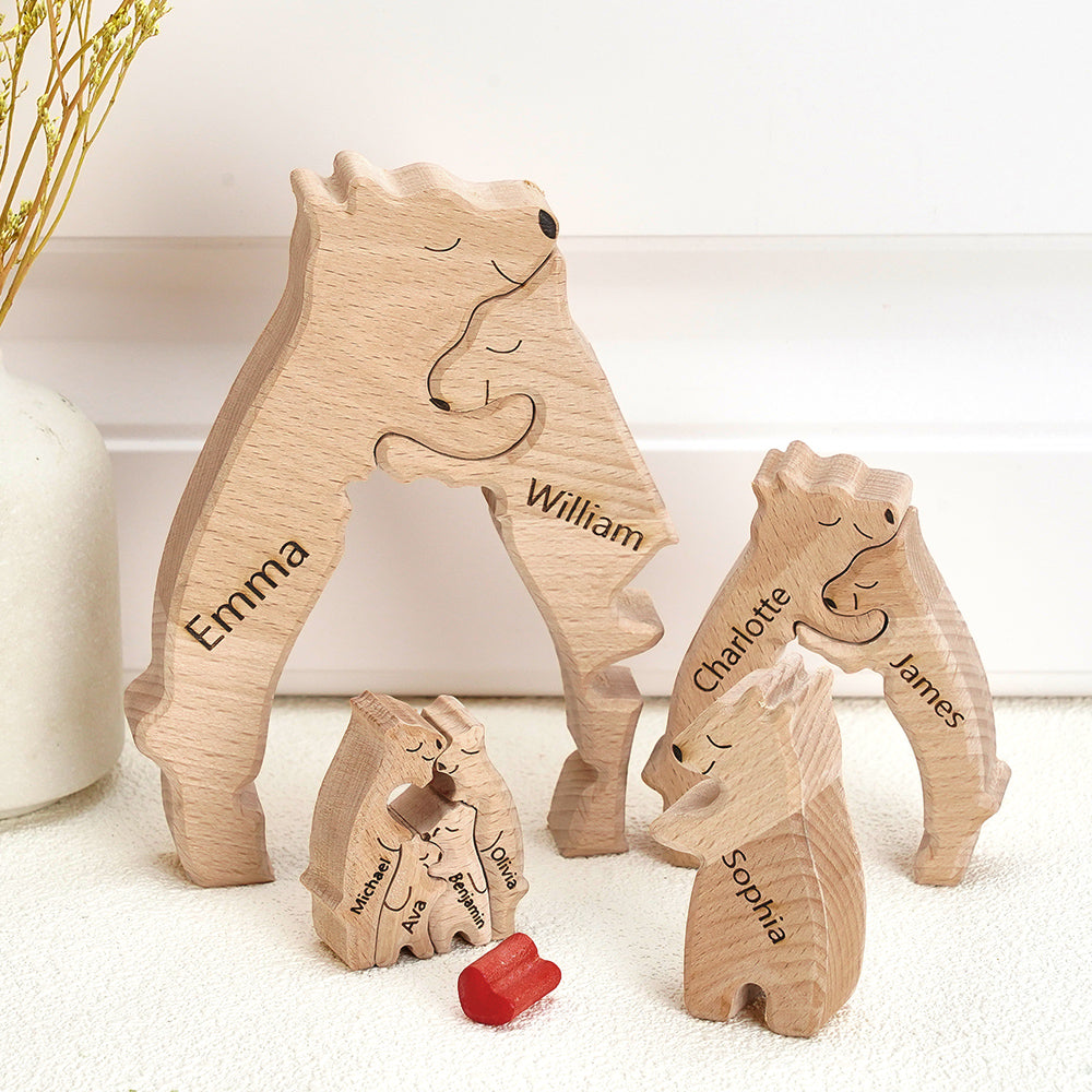 Bear Family - Personalized Family Wooden Puzzle
