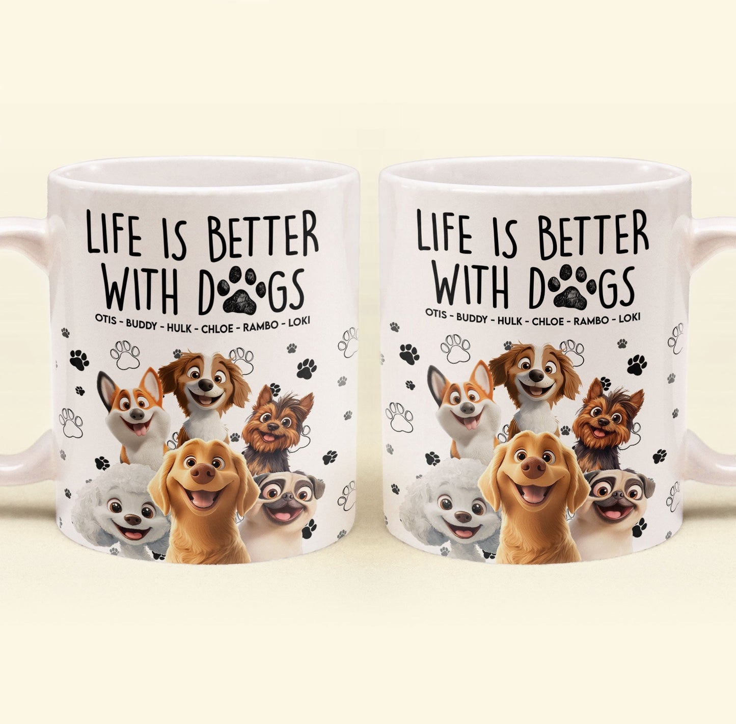 Adorable Dog-Themed Ceramic Mug, Adding Warmth and Joy to Your Day