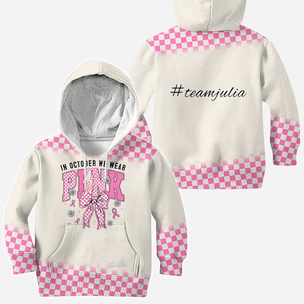 In October We Wear Pink - Personalized Breast Cancer Awareness All Over Shirt