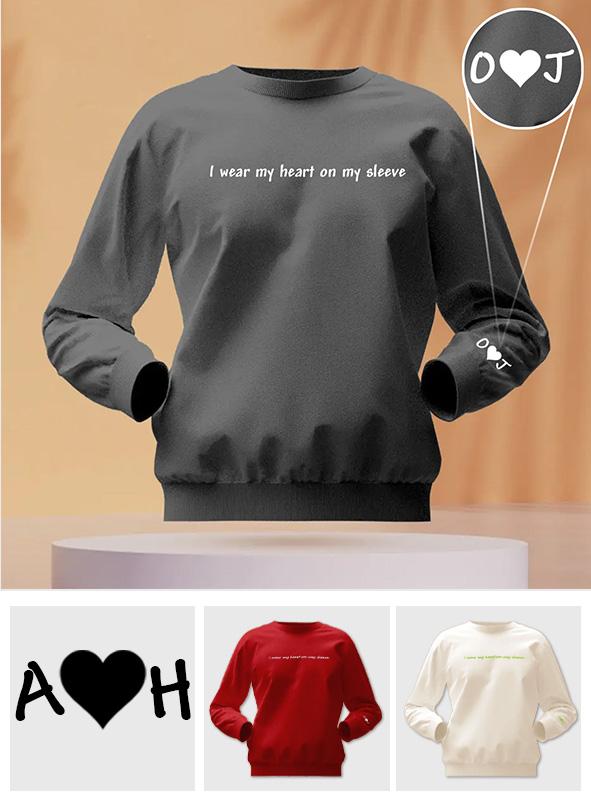 Custom Text - Personalized Couple Sweatshirt
