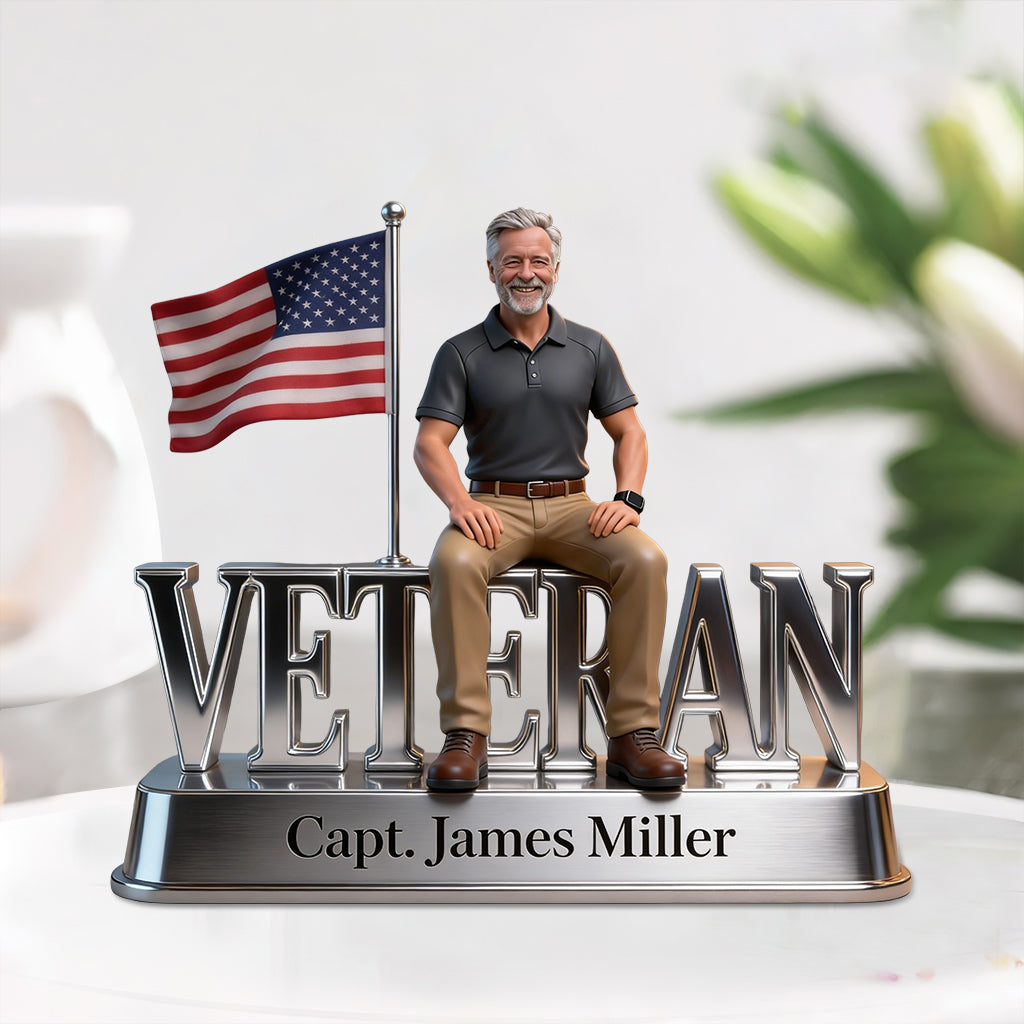Custom Any Photo - Personalized Veteran Custom Shaped Acrylic Plaque