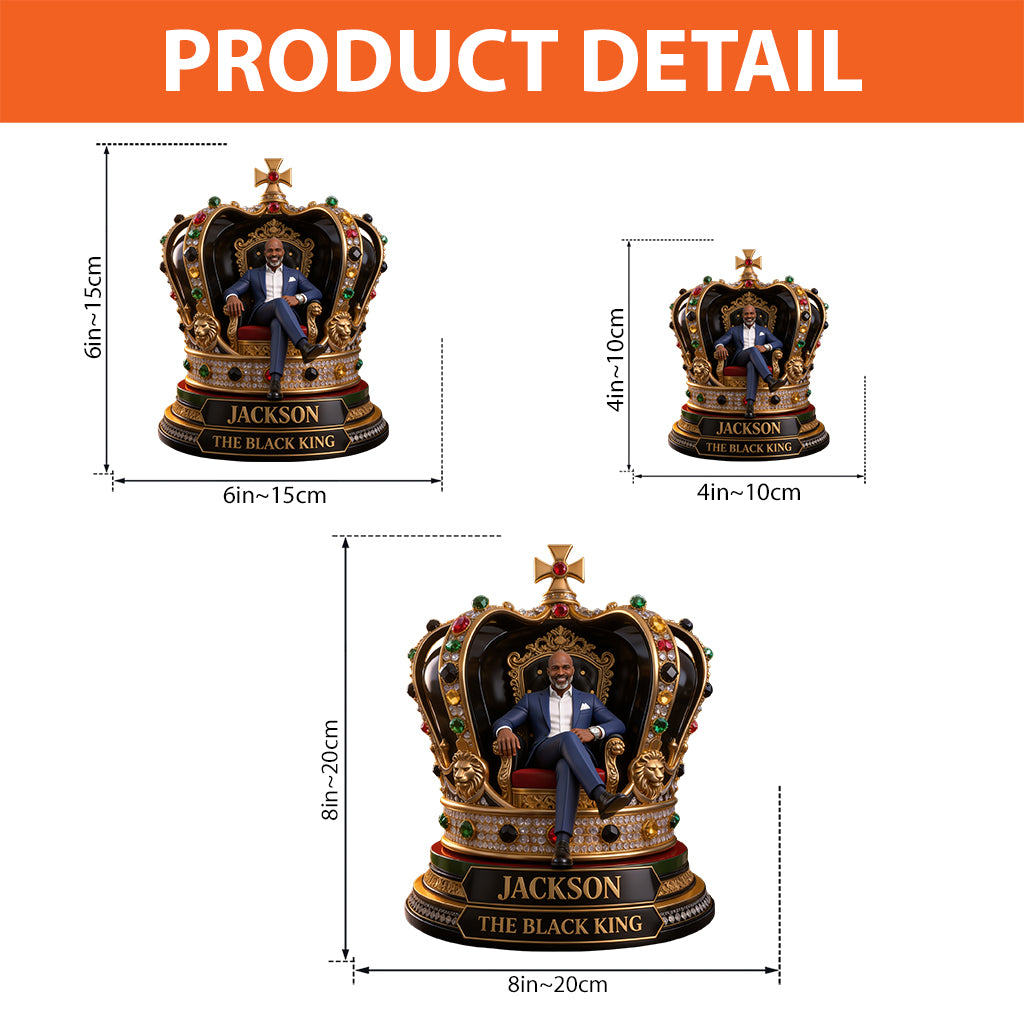Custom Any Photo Black King - Personalized African American Custom Shaped Acrylic Plaque