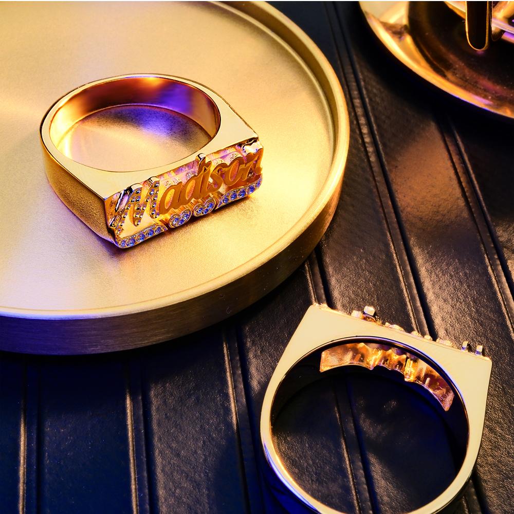 Double Hearts Initial - Personalized Ring