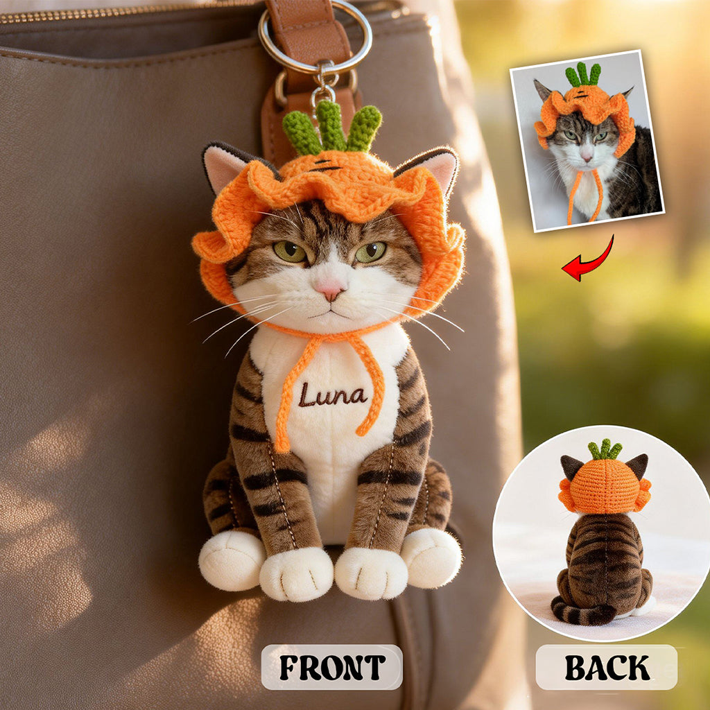 Always By My Side - Personalized Cat Plush Keychain