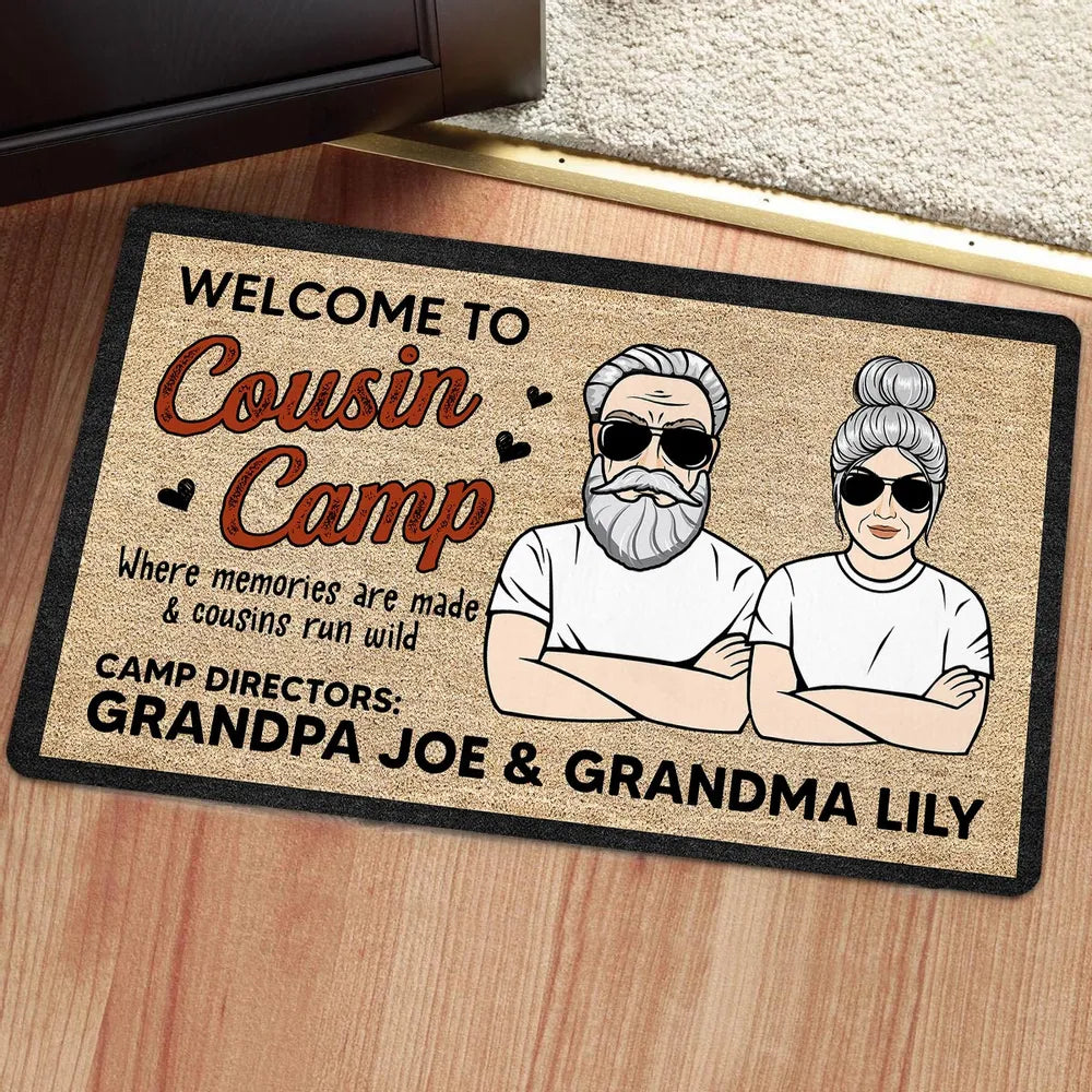 Doormat – Welcome to Cousin Camp Personalized Grandparent Mat