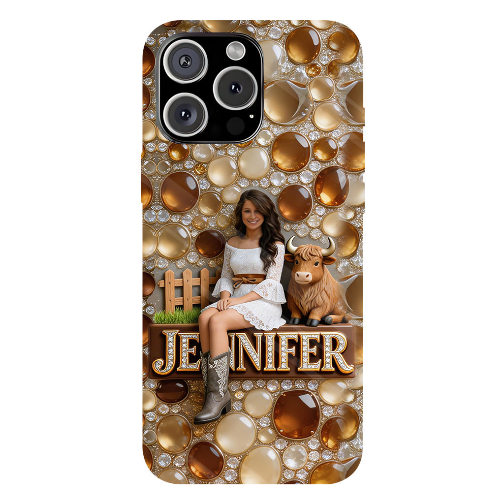 Just A Girl Who Loves Highland Cows - Personalized Highland Cow Full Print Phone Case