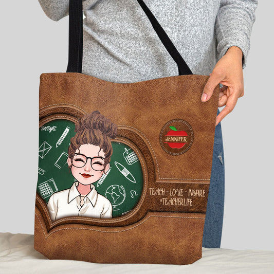 Teach Love Inspire - Personalized Teacher Tote Bag