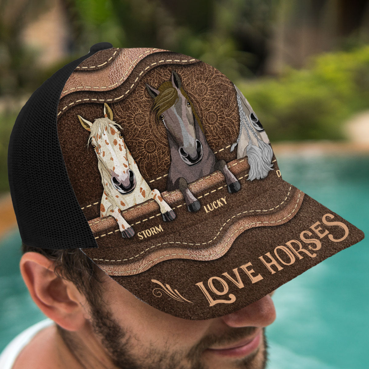 Love Horses - Personalized Horse Trucker Hat