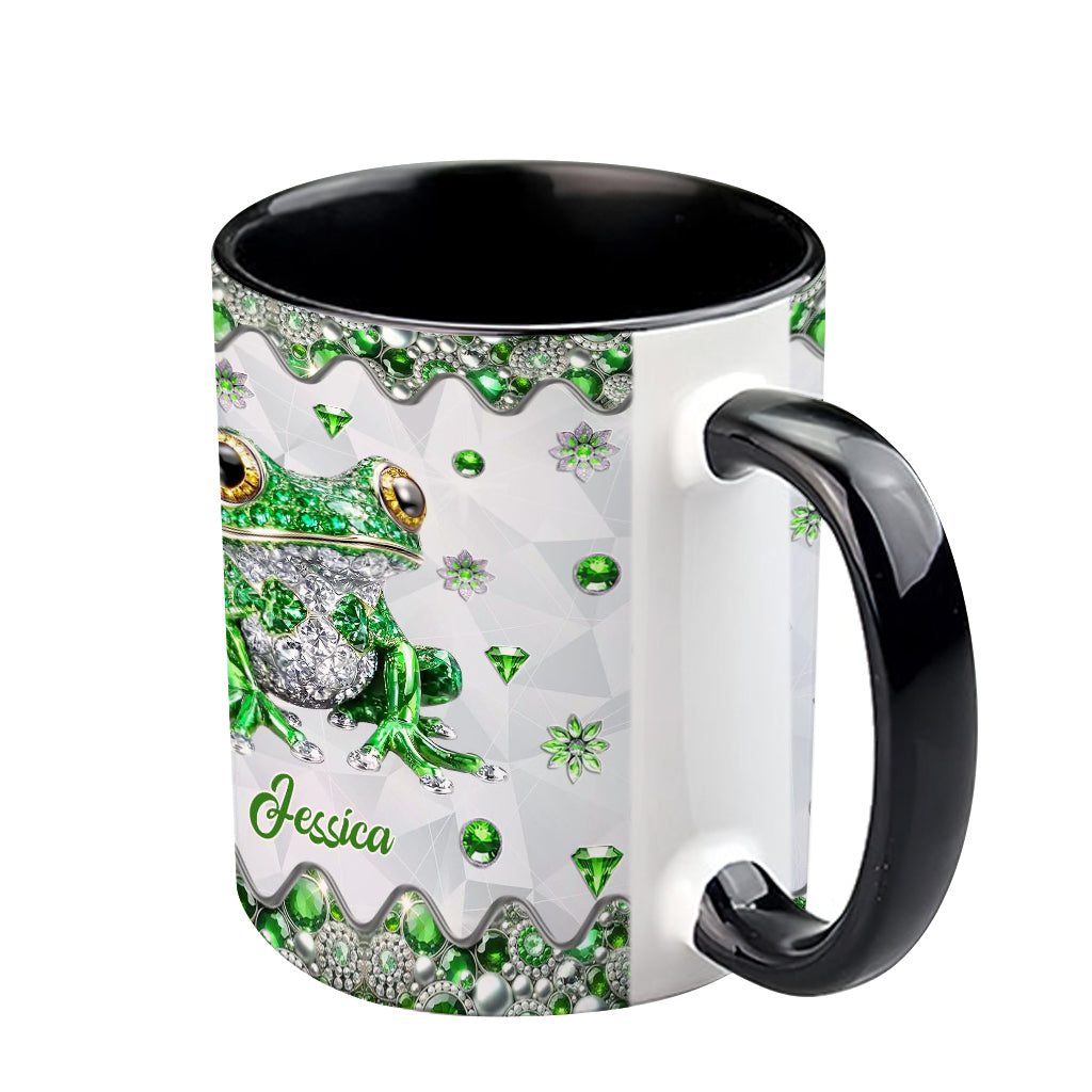 Just A Girl Who Loves Frogs - Personalized Frog Accent Mug