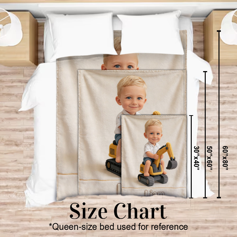Any Photo, Any Animal Or Vehicle - Personalized Kid Blanket