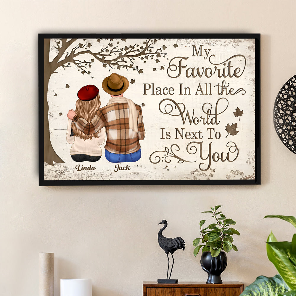 Personalized Couples Poster – Custom Name Romantic Canvas Print