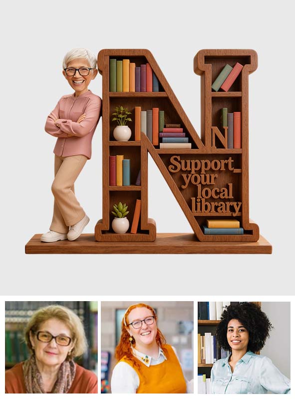 Back To School, Librarian Gift - Personalized Librarian 2 Layered Wood Sign / Wood Plaque