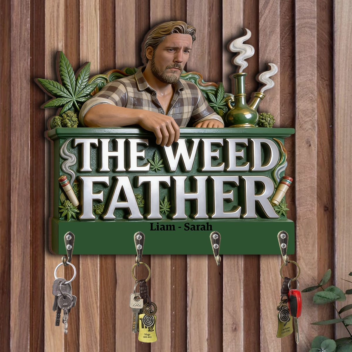 Custom Any Photo - Personalized Weed Custom Shaped Hanging Rack
