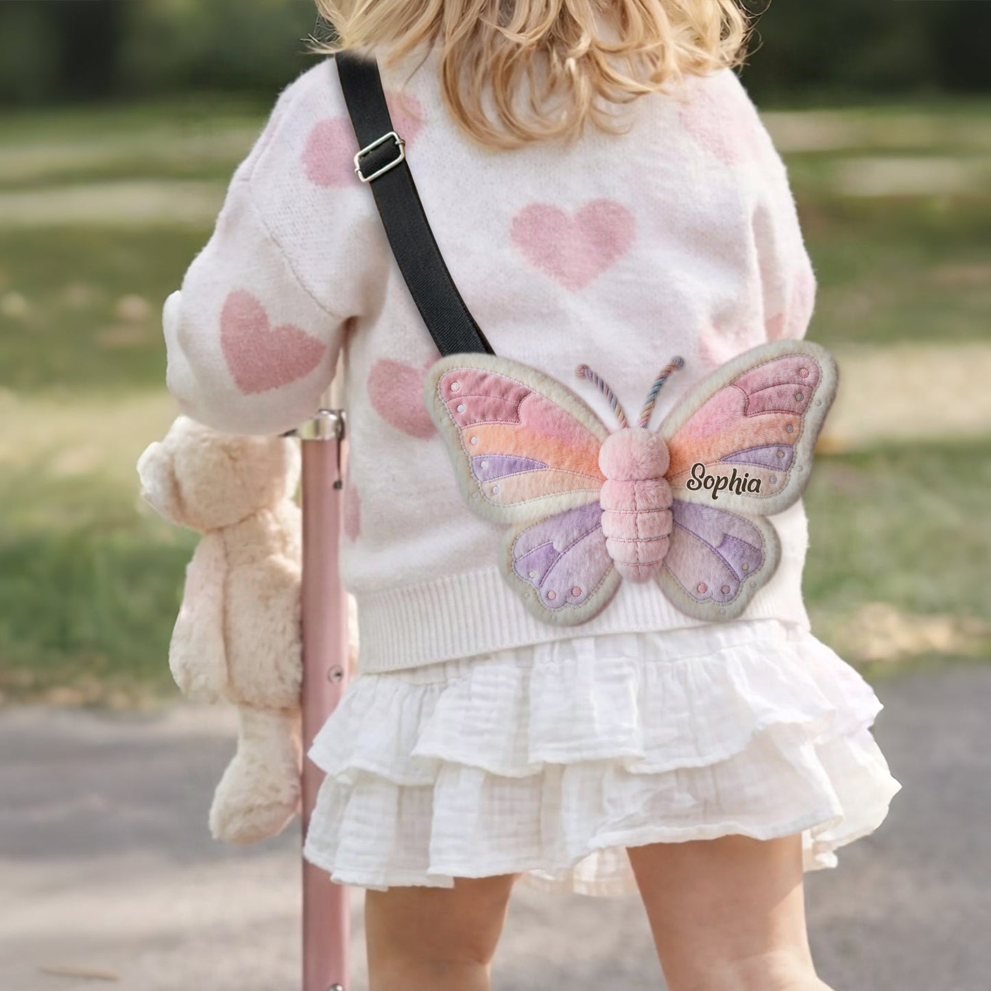 Love Butterfly - Personalized Butterfly Plush Crossbag
