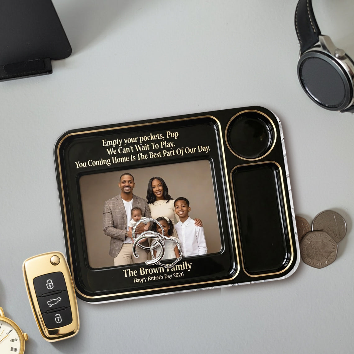 Father's Day Gift, Key & Wallet Tray - Personalized Father Catch-All Tray