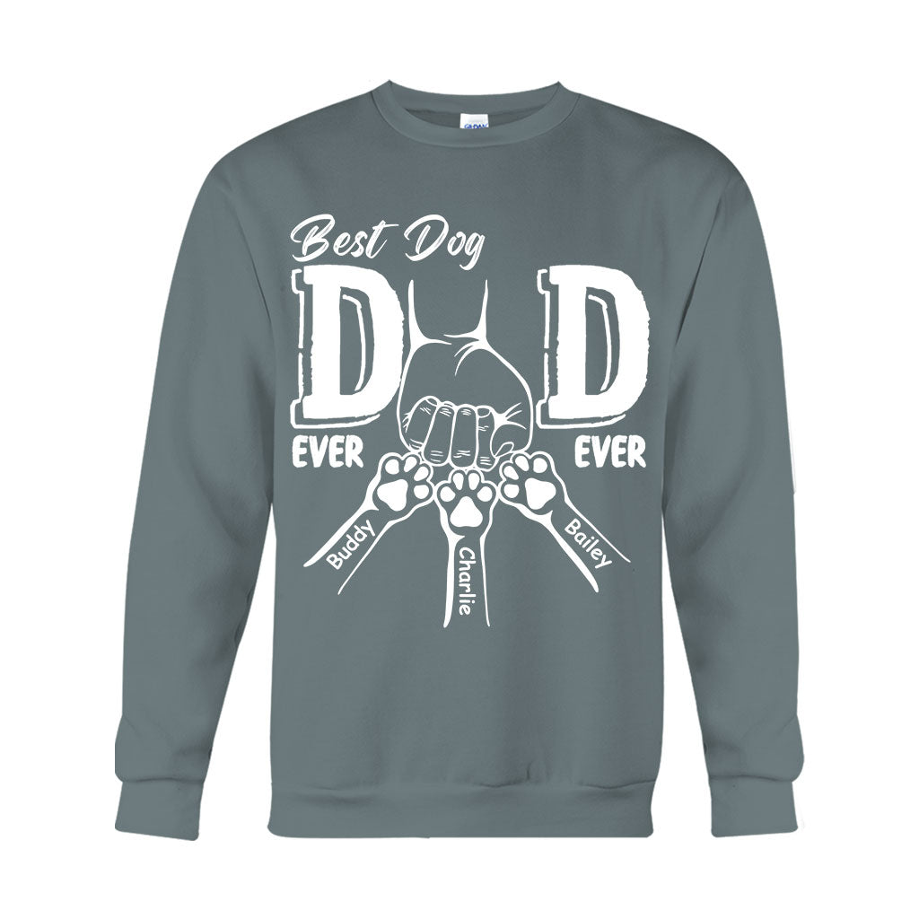 Best Dog Dad Ever - Personalized Dog T-shirt And Hoodie