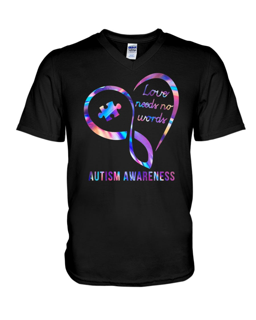 Autism Awareness Love Needs No Words - Autism Awareness T-shirt and Hoodie 0921