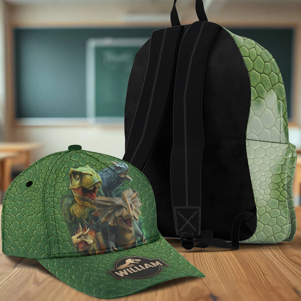 Dinosaur World - Personalized Kid Classic Cap & Backpack