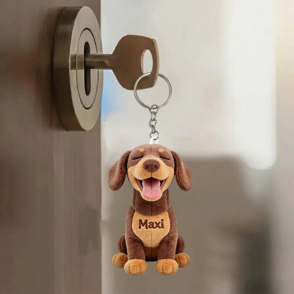 Always By My Side - Personalized Dog Plush Keychain