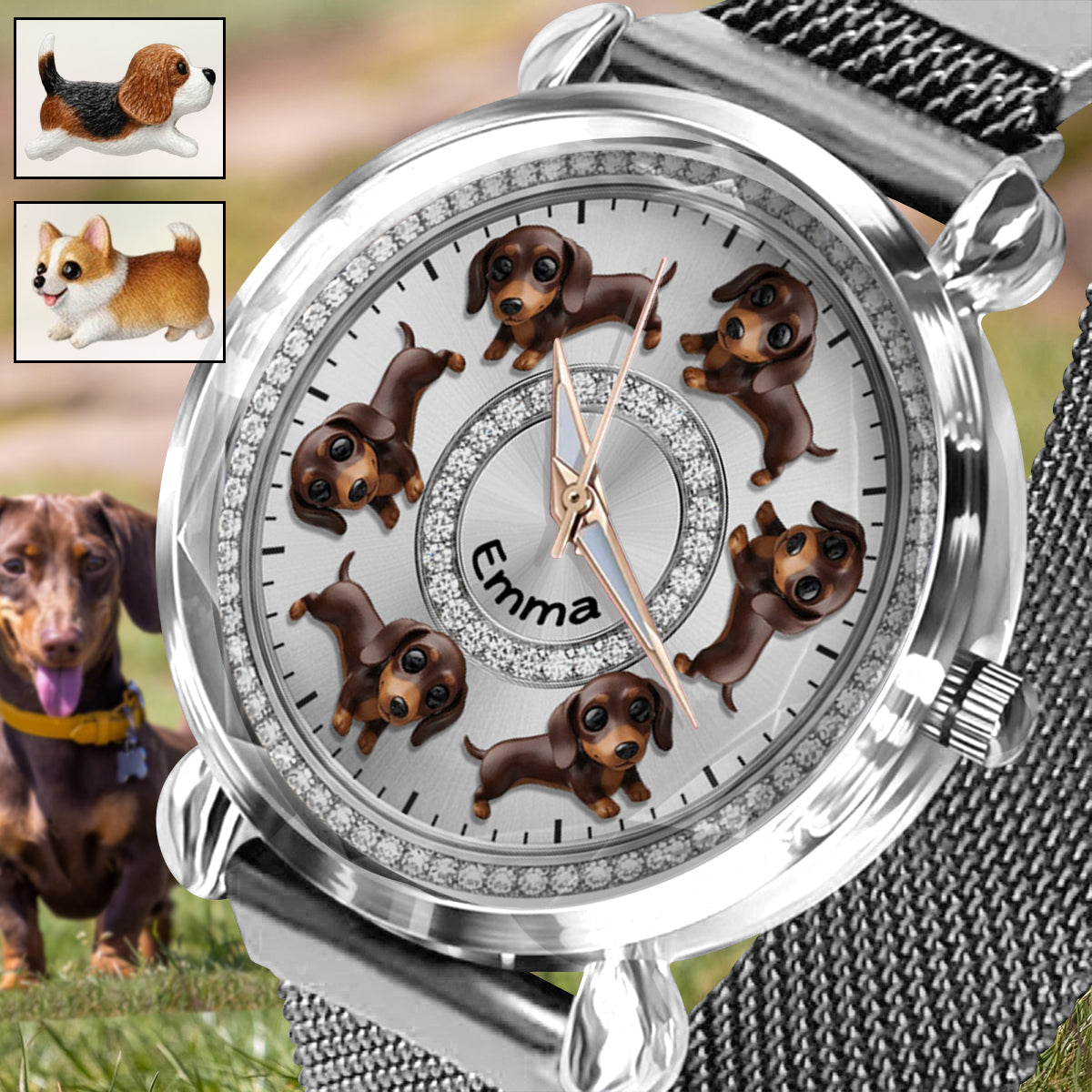 I Love My Dogs - Personalized Dog Women Hand Watch