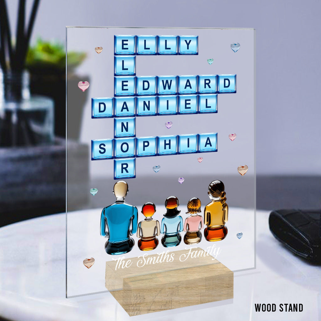 Family Forever - Personalized Family Transparent Acrylic Plaque