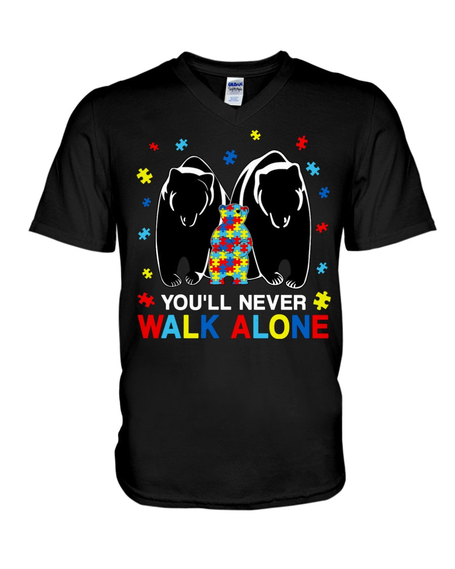 Autism You'll Never Walk Alone - Autism Awareness T-shirt and Hoodie 0921