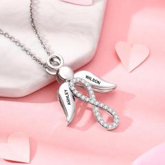 Little Angel - Personalized Name Wings Necklace