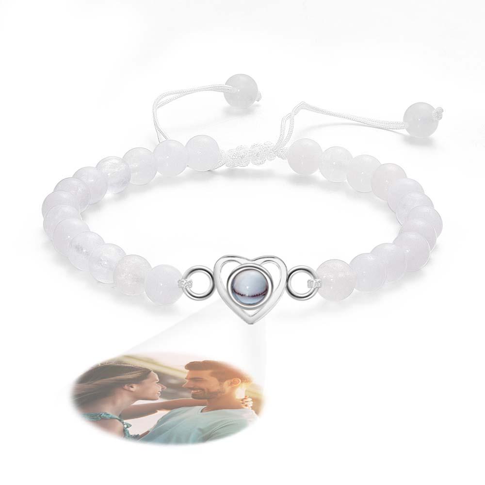 I Love You - Personalized Couple Photo Projection Beads Heart-Shaped Bracelet