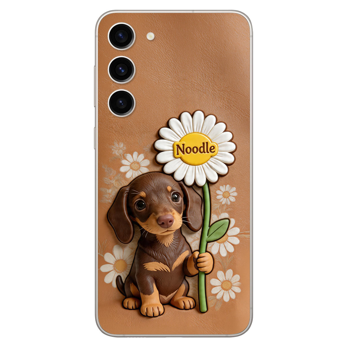 Custom Any Photo - Personalized Dog 3D Embossed Leather Phone Case