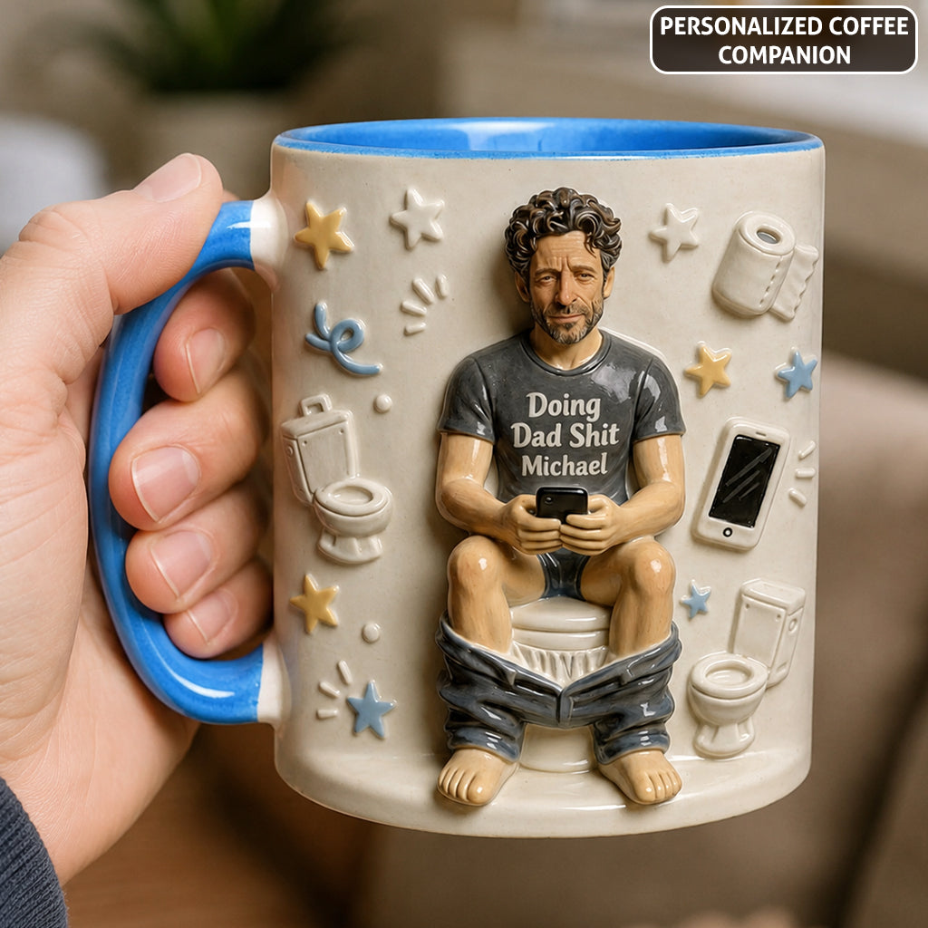 Best Time Of Day - Personalized Father Accent Mug & Coaster