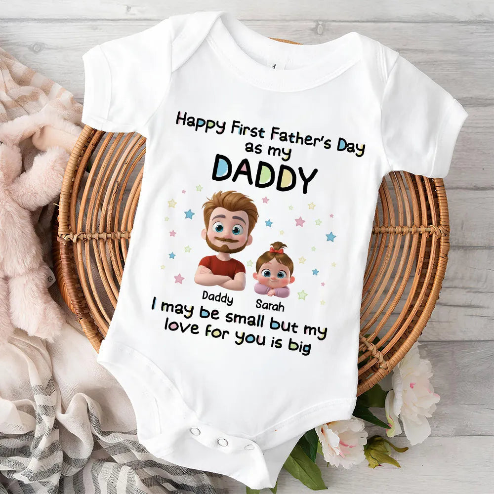 Baby Onesie with Father's Day Design Personalized Gift