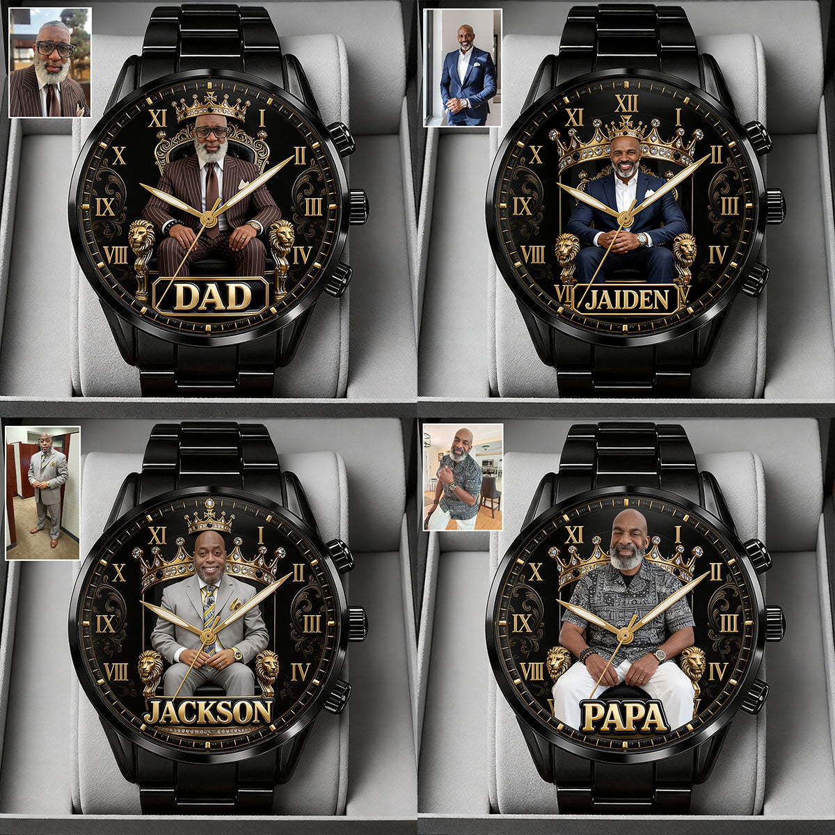 Custom Any Photo Gift For Dad/Grandpa/Uncle... - Personalized Father Hand Watch
