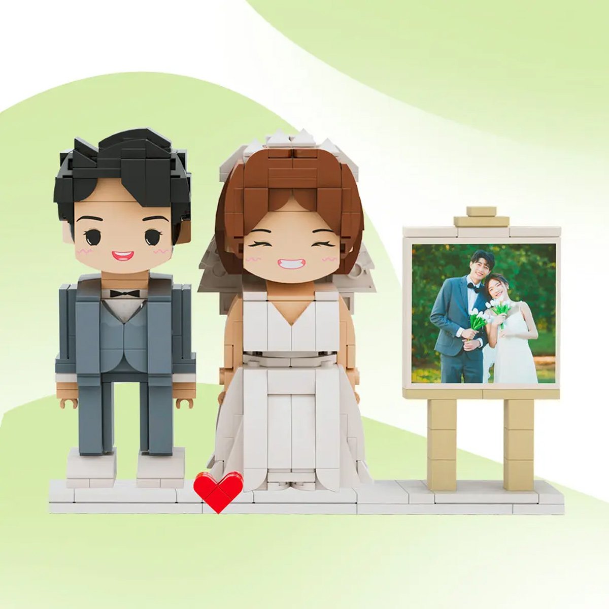I Love You Forever - Personalized Couple Photos Brick Figures