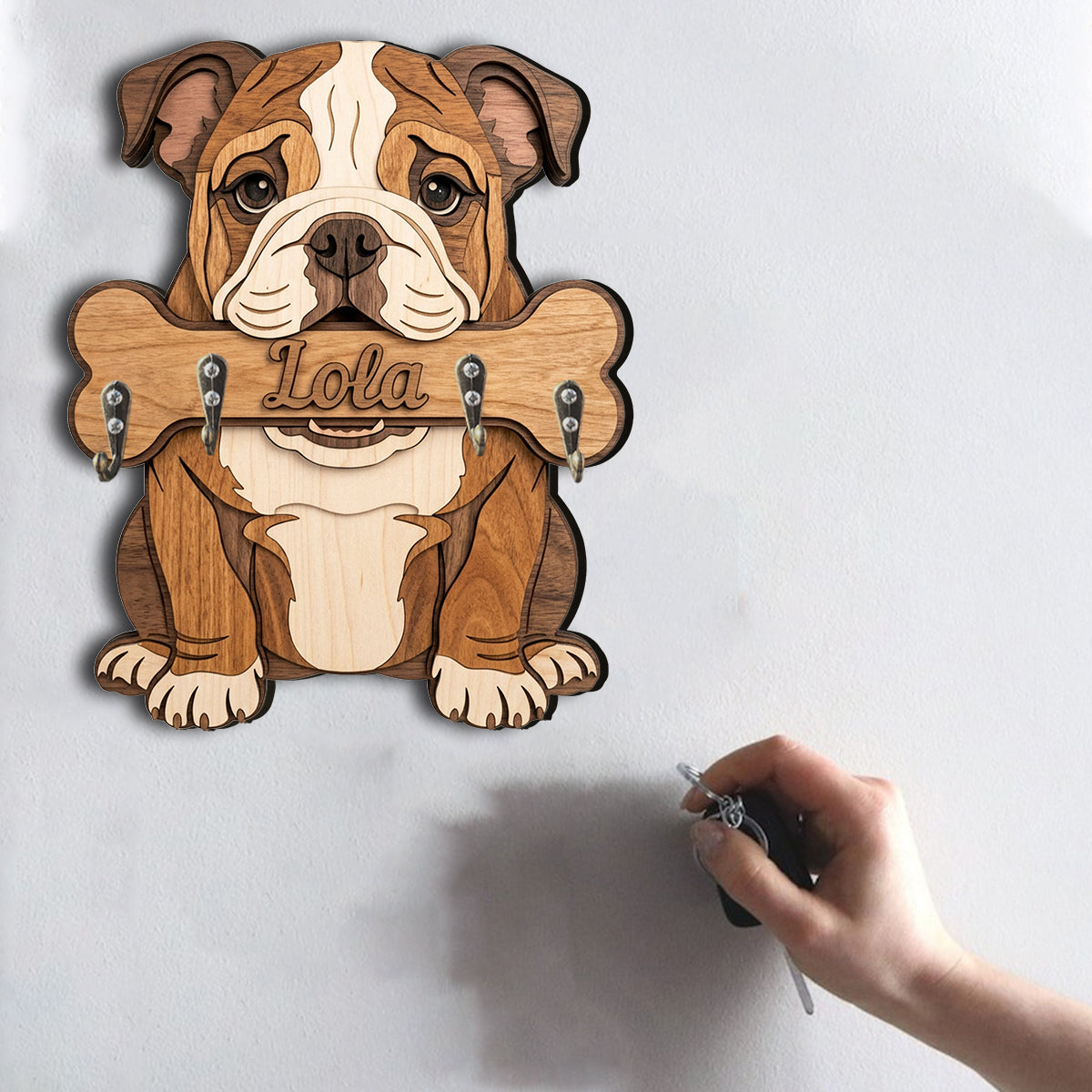 Funny Pet Keyrack - Personalized Dog Custom Shaped Hanging Rack
