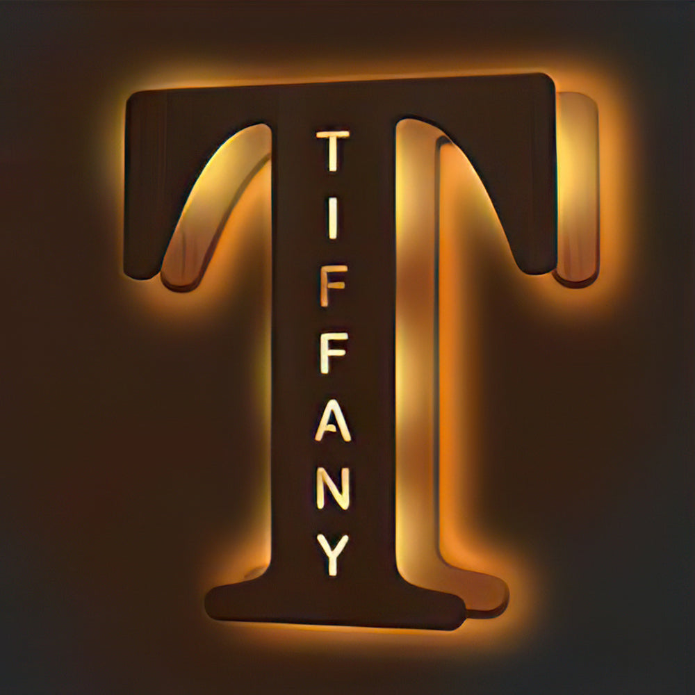 Wooden Letter - Personalized Any Letter With Name Lamp