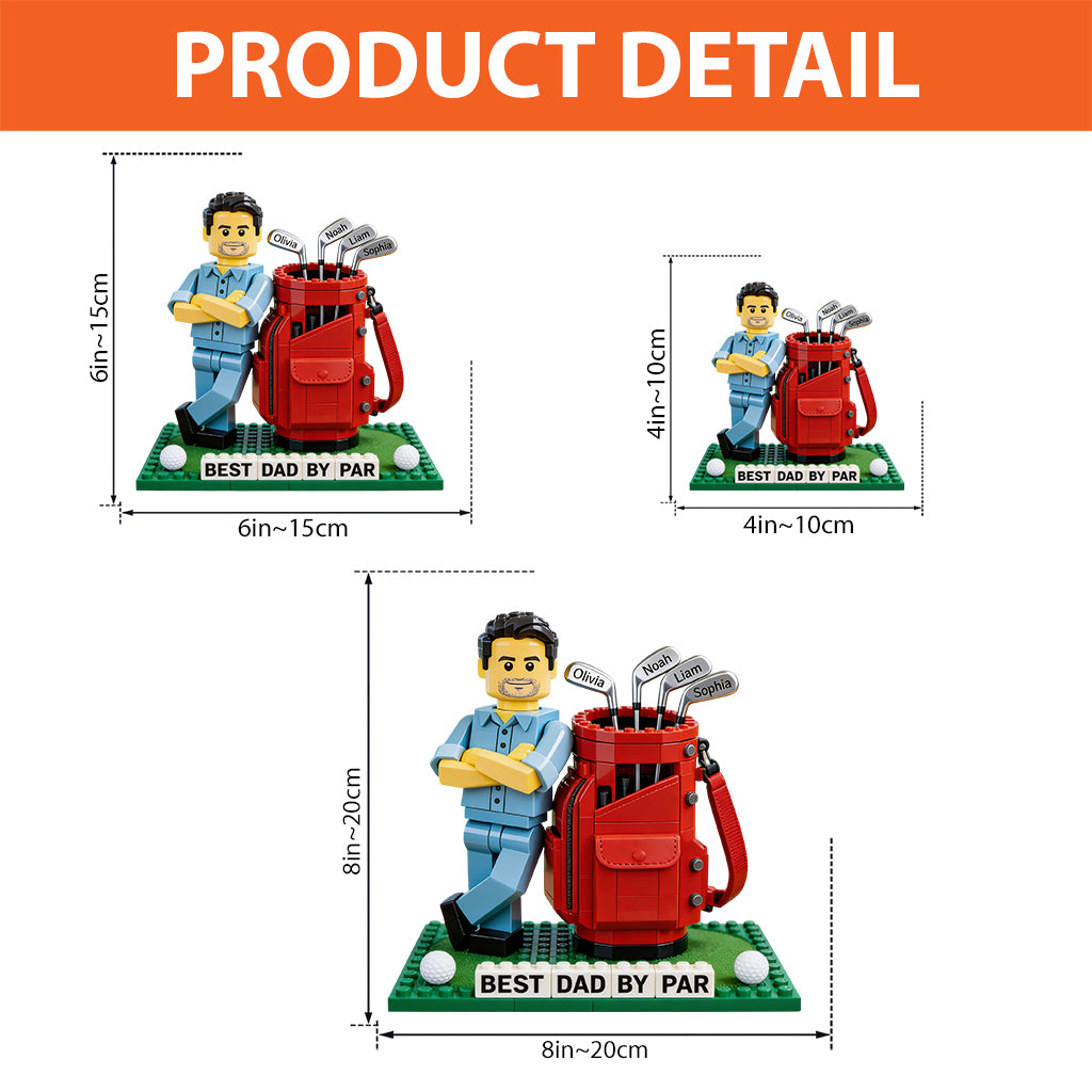 Best Dad By Par - Personalized Golf Custom Shaped Acrylic Plaque