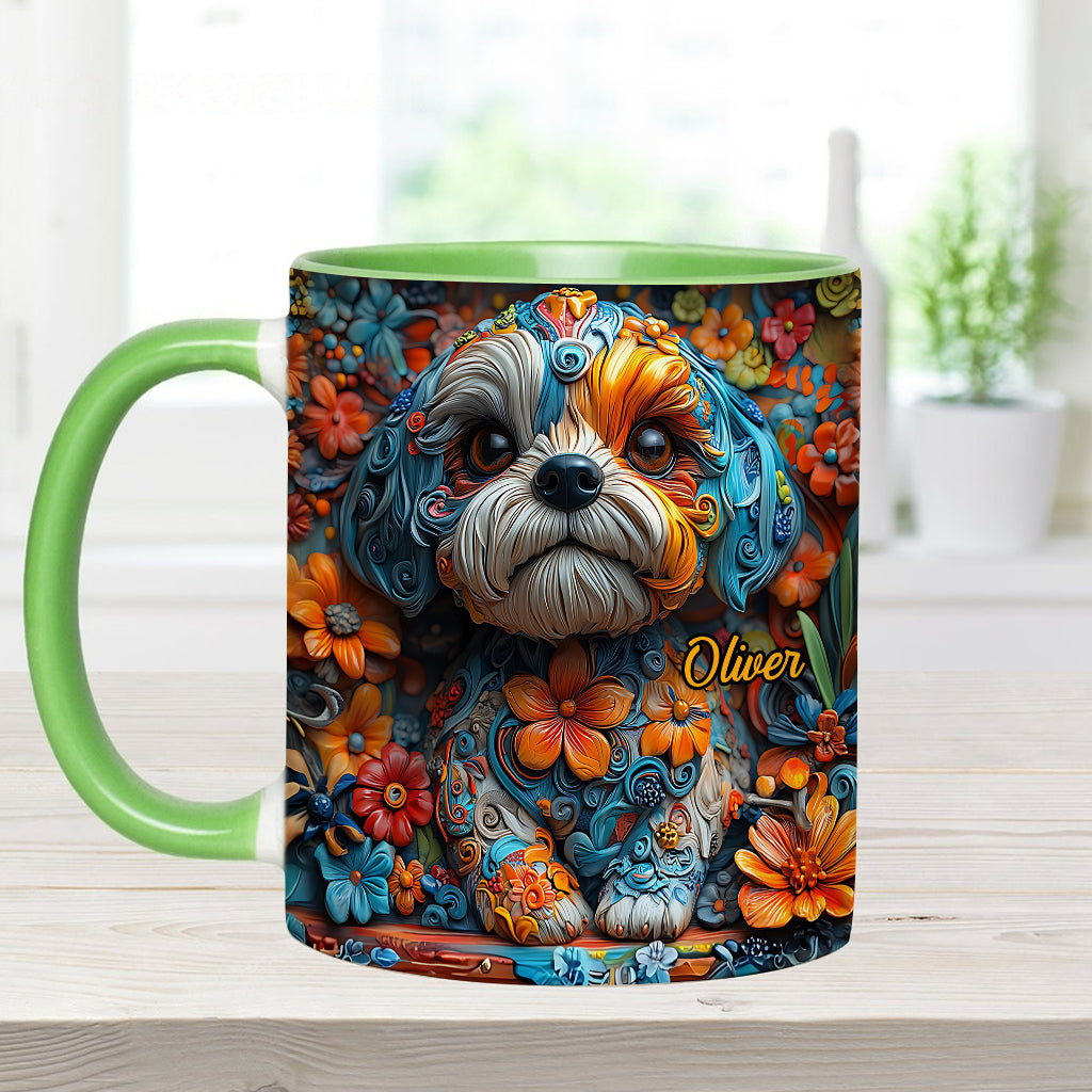 Colorful Shih Tzu Dreams - Personalized Dog Accent Mug