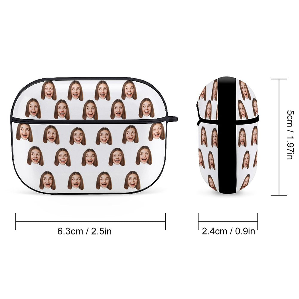 Custom Face Funny - Personalized Airpods Case Cover With Keychain