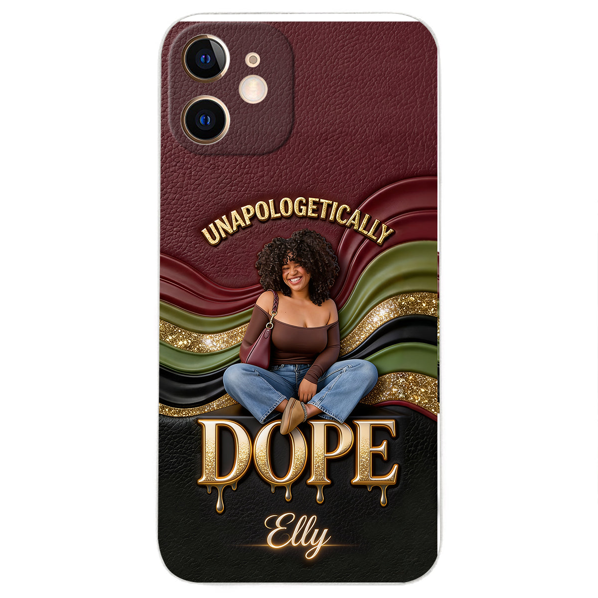 Happy Juneteeth, Black History, Black Pride - Personalized African American 3D Embossed Leather Phone Case