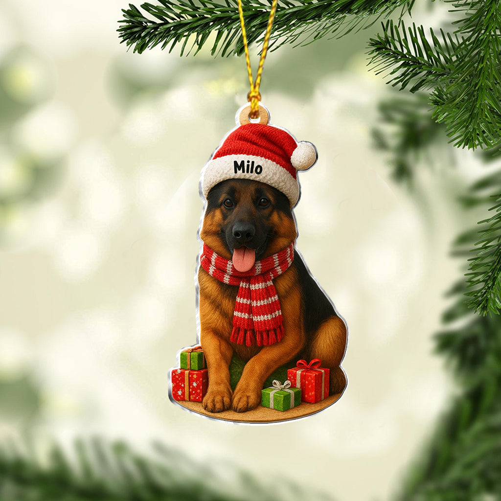 Christmas Dog - Personalized French Bulldog Dog Custom Shaped Ornament