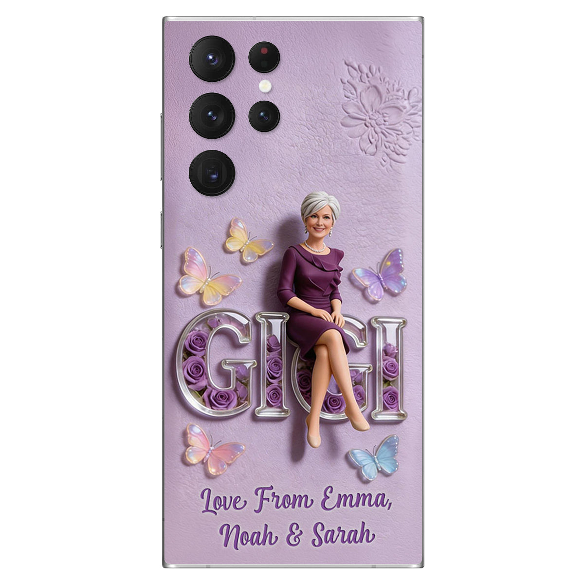 Custom Any Photo - Personalized Mother 3D Embossed Leather Phone Case